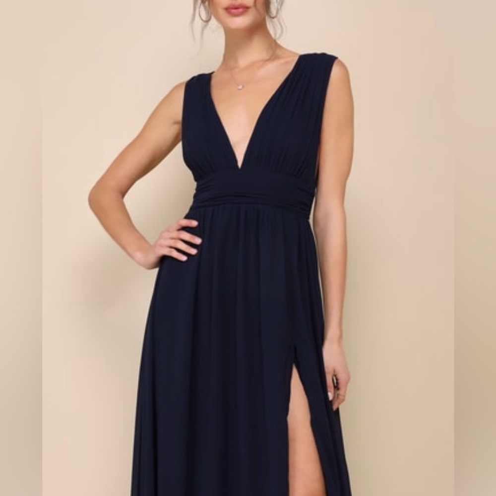 LULU'S WOMEN'S NAVY BLUE MAXI DRESS